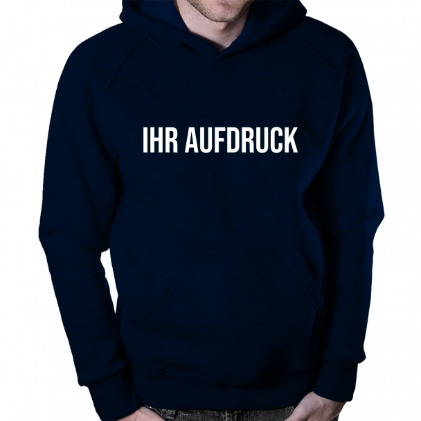 Herren-Sweatshirt mit eigenem Aufdruck (Sweatshirt mit Kapuze)