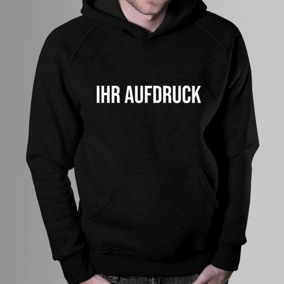 Herren-Sweatshirt mit eigenem Aufdruck (Sweatshirt mit Kapuze)