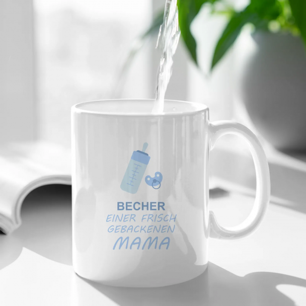 Becher einer frisch gebackenen Mama