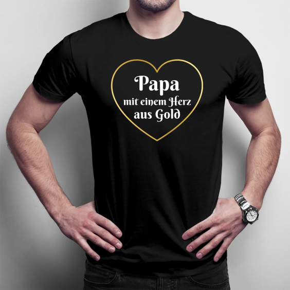 Papa mit einem Herz aus Gold