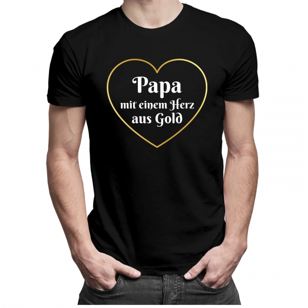 Papa mit einem Herz aus Gold