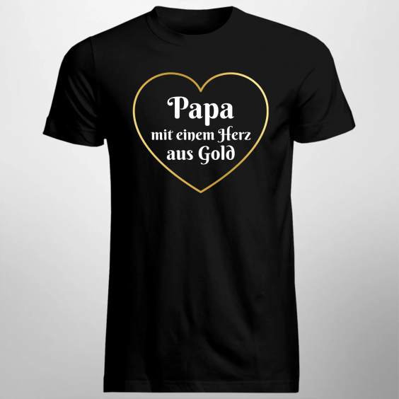 Papa mit einem Herz aus Gold