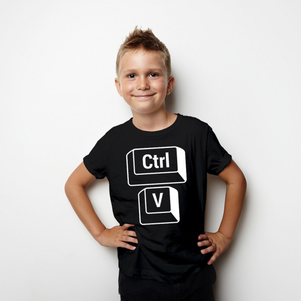 CTRL+V - für Sohn - Kinder t-shirt mit Aufdruck CTRL+V - für Sohn - Kinder t-shirt mit Aufdruck