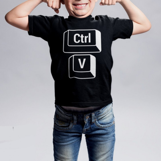 CTRL+V - für Sohn - Kinder t-shirt mit Aufdruck