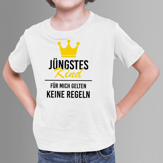 Jüngstes Kind - Kinder t-shirt mit Aufdruck