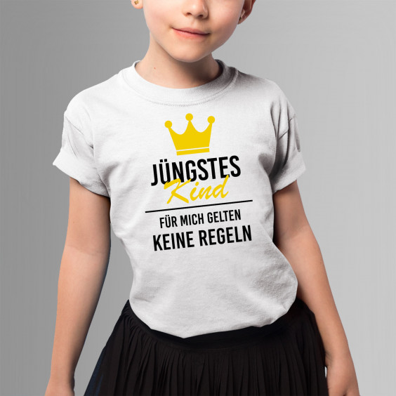 Jüngstes Kind - Kinder t-shirt mit Aufdruck