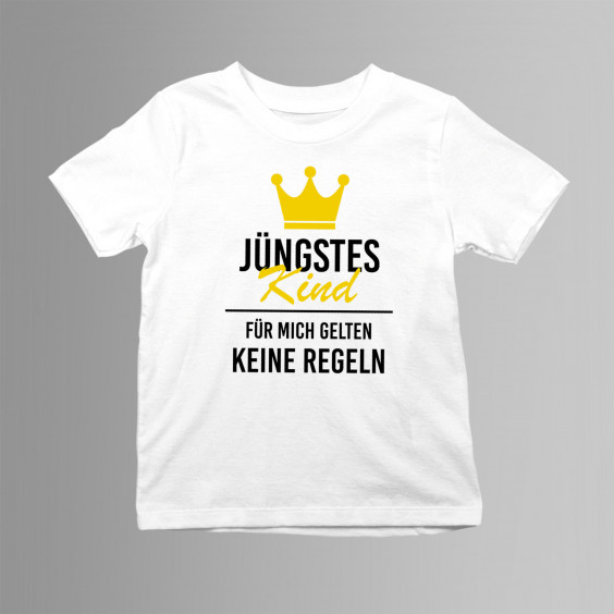 Jüngstes Kind - Kinder t-shirt mit Aufdruck