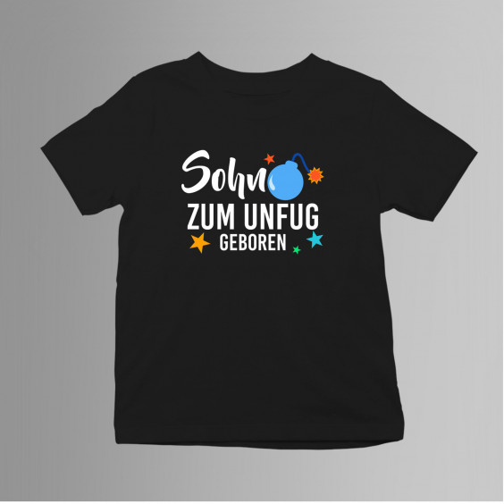 Sohn - zum Unfug geboren - Kinder t-shirt mit Aufdruck