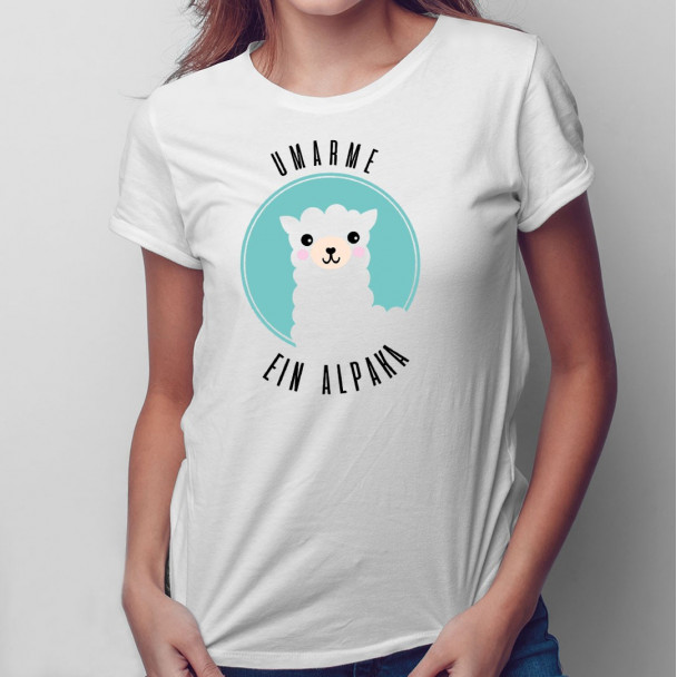 Umarme ein Alpaka - Damen t-shirt
