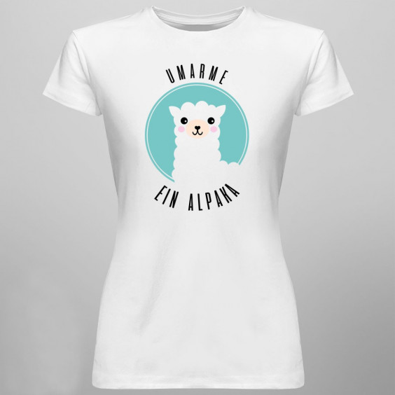 Umarme ein Alpaka - Damen t-shirt