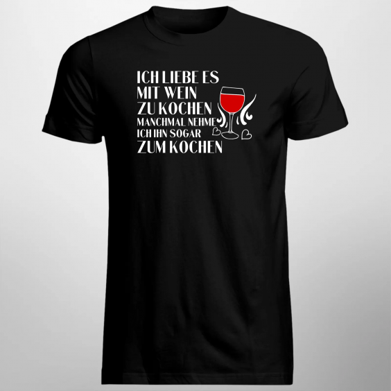 Ich liebe es, mit Wein zu kochen, manchmal nehme ich ihn sogar zum Kochen