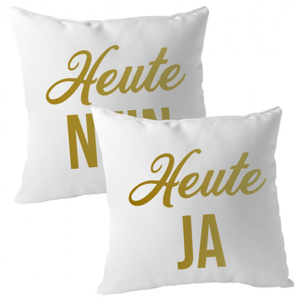  heute nein - Kissen mit Druck