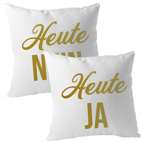  heute nein - Kissen mit Druck