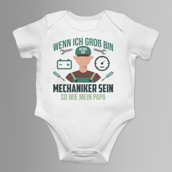 Wenn ich groß bin, werde ich Mechaniker sein, So wie mein Papa