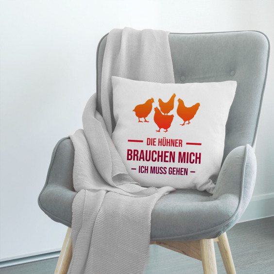 Die Hühner brauchen mich, ich muss gehen