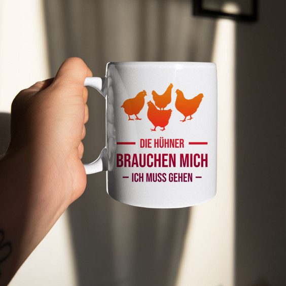 Die Hühner brauchen mich, ich muss gehen
