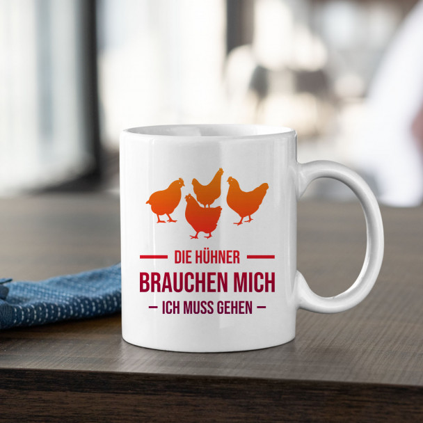 Die Hühner brauchen mich, ich muss gehen