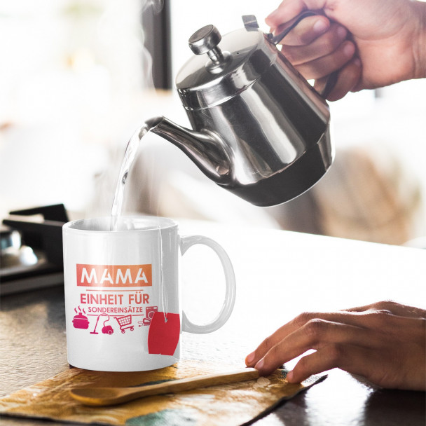 Mama - Einheit für Sondereinsätze  - Keramikbecher mit Aufdruck