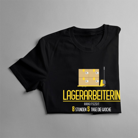 Lagerarbeiterin: Arbeitszeit: Mama - damen t-shirt mit Aufdruck