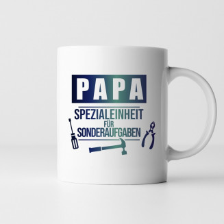 Papa – Spezialeinheit für Sonderaufgaben - Keramikbecher mit Aufdruck