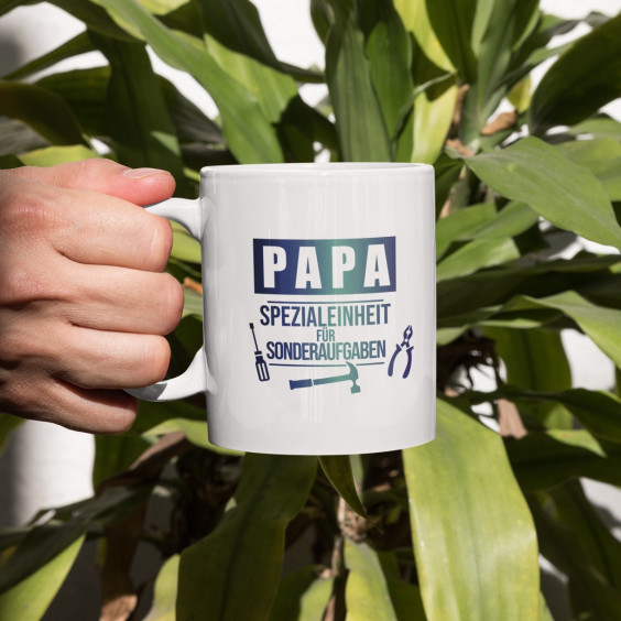 Papa – Spezialeinheit für Sonderaufgaben - Keramikbecher mit Aufdruck