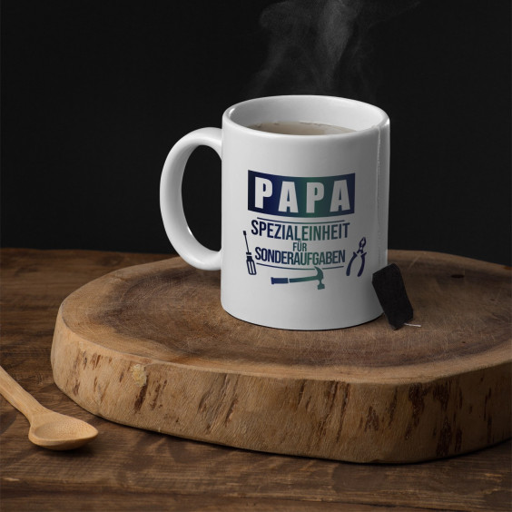 Papa – Spezialeinheit für Sonderaufgaben - Keramikbecher mit Aufdruck