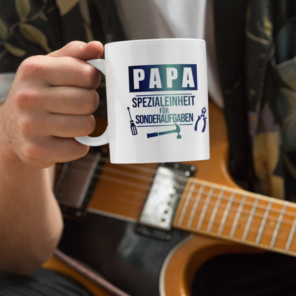 Papa – Spezialeinheit für Sonderaufgaben - Keramikbecher mit Aufdruck
