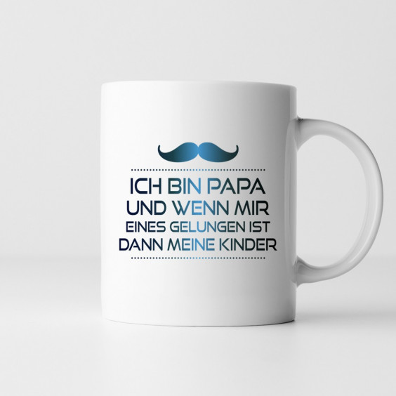 Ich bin Papa -  meine Kinder - Keramikbecher mit Aufdruck