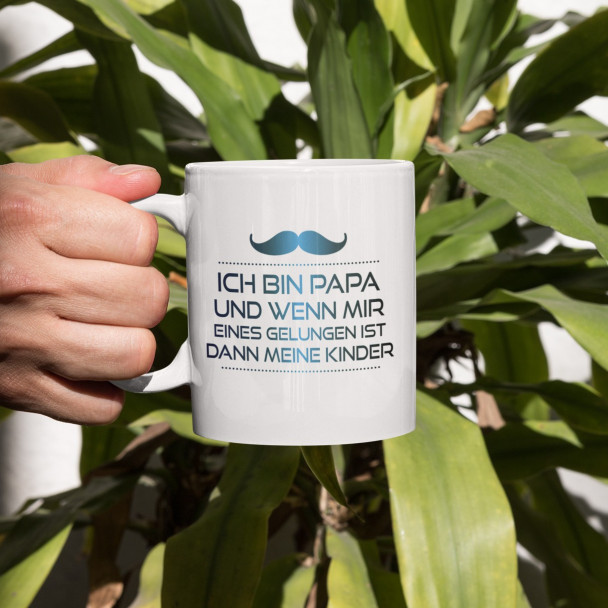 Ich bin Papa -  meine Kinder - Keramikbecher mit Aufdruck
