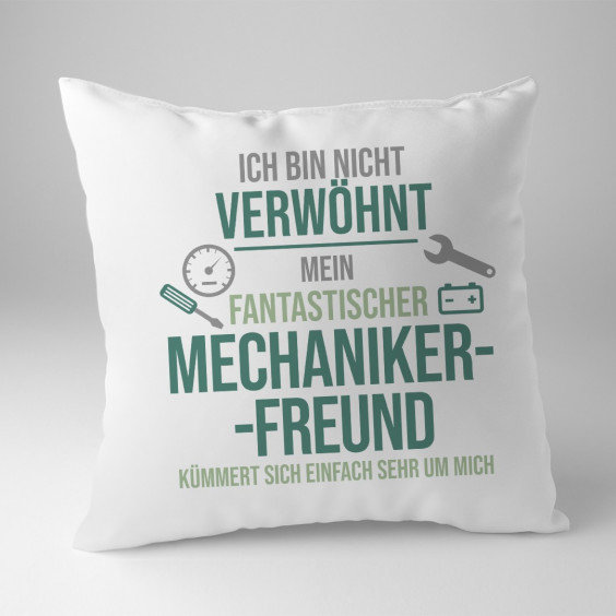 Mein fantastischer Mechaniker-Freund kümmert sich einfach sehr um mich  - Kissen mit Aufdruck