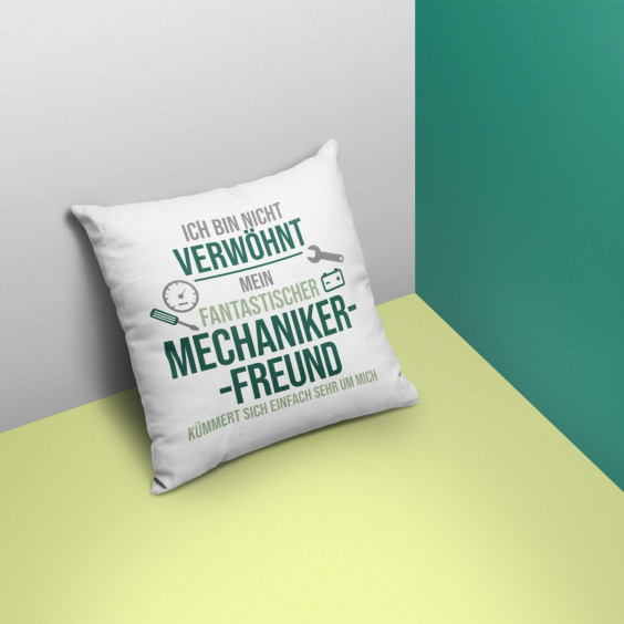 Mein fantastischer Mechaniker-Freund kümmert sich einfach sehr um mich  - Kissen mit Aufdruck