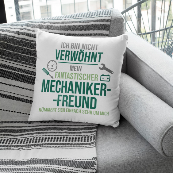 Mein fantastischer Mechaniker-Freund kümmert sich einfach sehr um mich  - Kissen mit Aufdruck