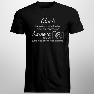Glück kann man nicht kaufen - Kamera - Herren  t-shirt mit Aufdruck