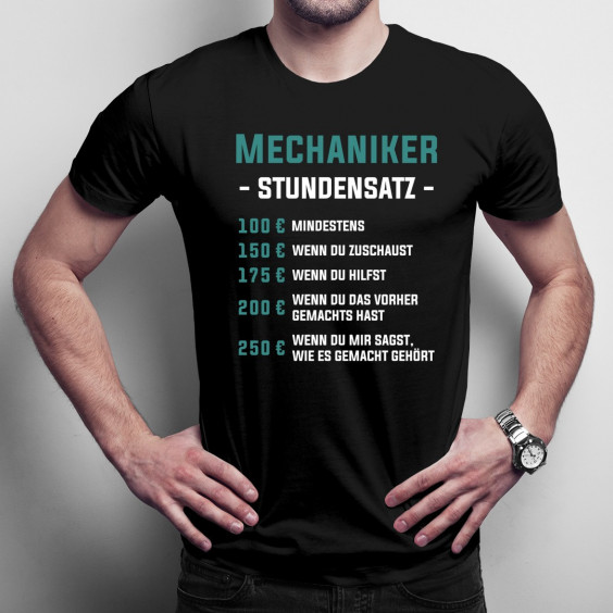 Mechaniker - Stundensatz - Herren t-shirt mit Aufdruck