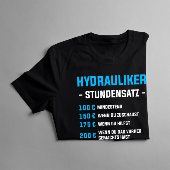 Hydrauliker - Stundensatz - Herren t-shirt mit Aufdruck
