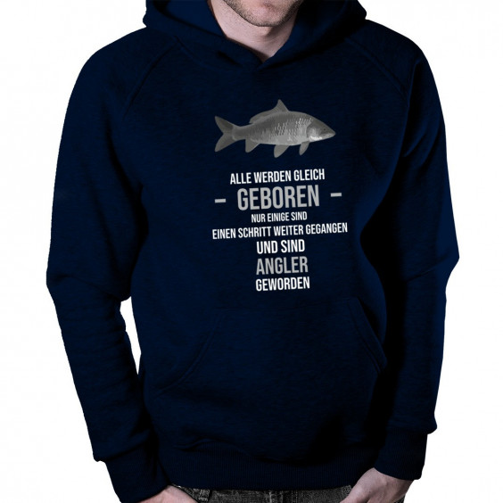 Alle werden gleich geboren - Angler - Herren-Sweatshirt mit Aufdruck