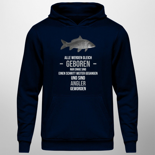 Alle werden gleich geboren - Angler - Herren-Sweatshirt mit Aufdruck Alle werden gleich geboren - Angler - Herren-Sweatshirt mit Aufdruck