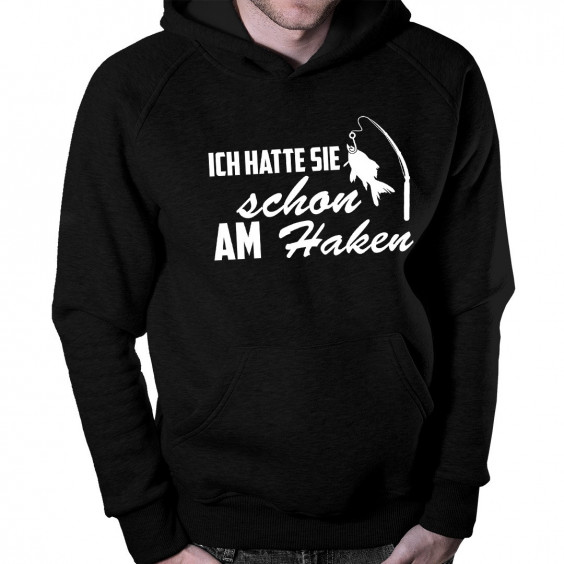 Ich hatte sie schon am Haken - Herren-Sweatshirt mit Aufdruck