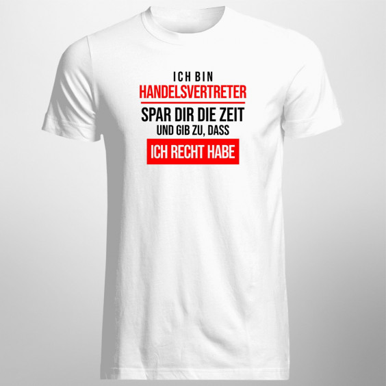 Ich bin Handelsvertreter - Herren t-shirt mit Aufdruck