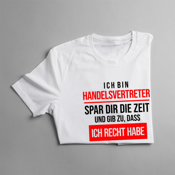 Ich bin Handelsvertreter - Herren t-shirt mit Aufdruck
