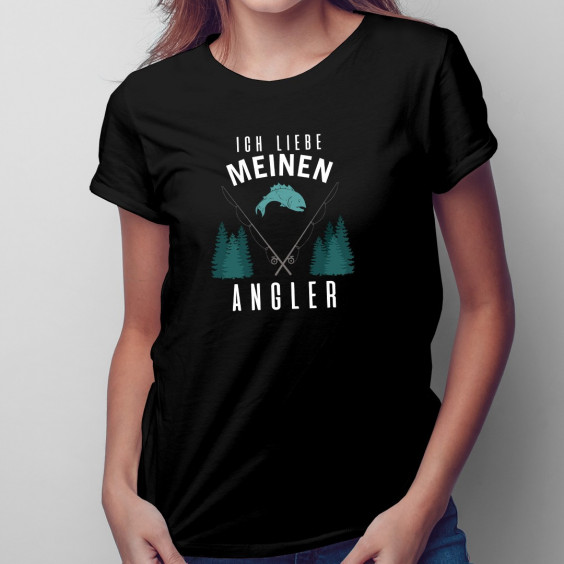 Ich liebe meinen Angler - damen t-shirt mit Aufdruck