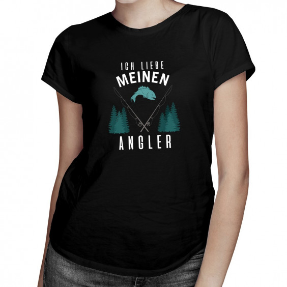 Ich liebe meinen Angler - damen t-shirt mit Aufdruck