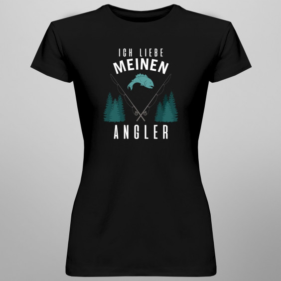 Ich liebe meinen Angler - damen t-shirt mit Aufdruck