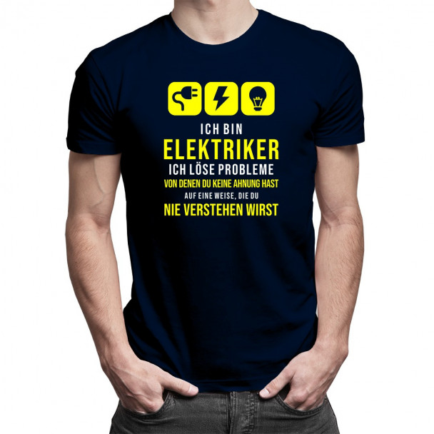 ich löse Probleme - Herren t-shirt mit Aufdruck ich löse Probleme - Herren t-shirt mit Aufdruck