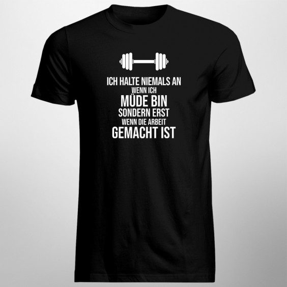 Ich halte niemals an