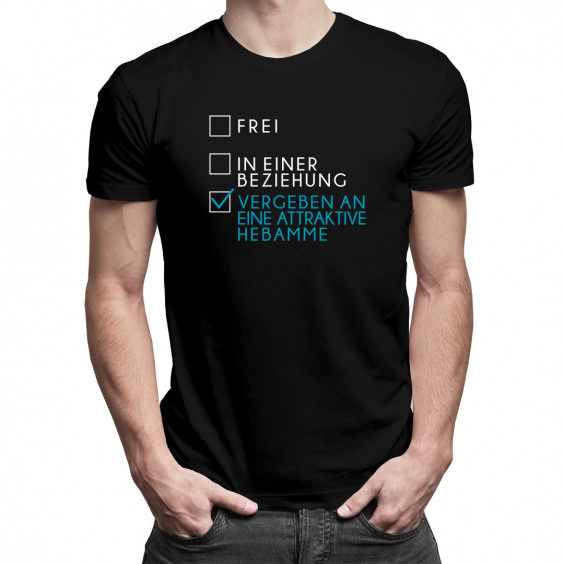 Vergeben an eine attraktive Hebamme - Herren t-shirt mit Aufdruck