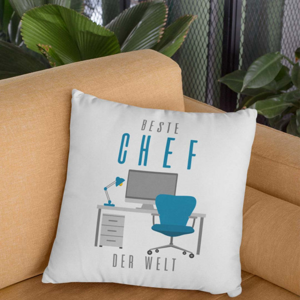 Beste Chef der Welt - Kissen mit Aufdruck Beste Chef der Welt - Kissen mit Aufdruck