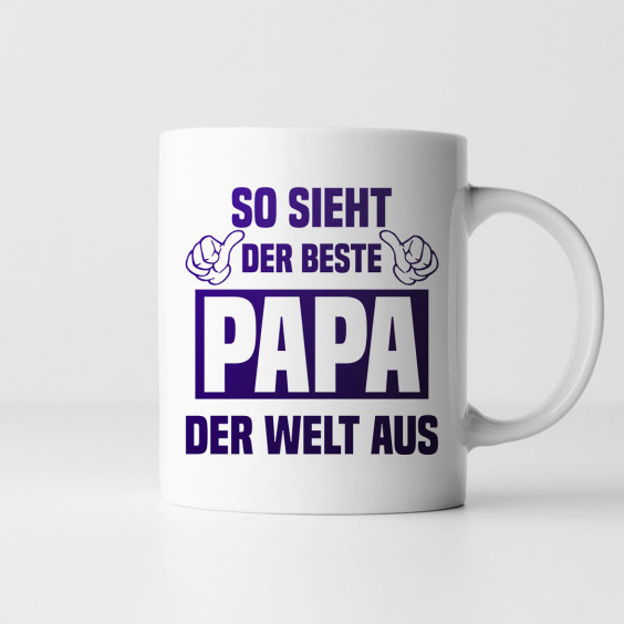 So sieht der beste Papa der Welt aus - Keramikbecher mit Aufdruck