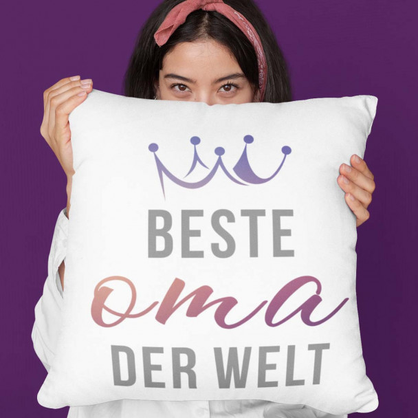 Beste Oma der Welt - Kissen mit Aufdruck
