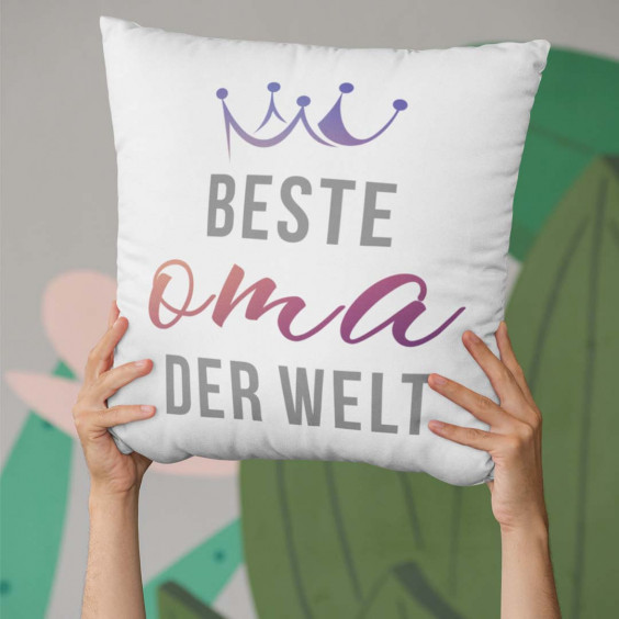 Beste Oma der Welt - Kissen mit Aufdruck